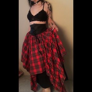 Vintage 90s goth tartan skirt
